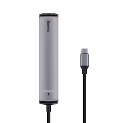 Baseus CAHUB-J0G station d'accueil USB 3.2 Gen 1 (3.1 Gen 1) Type-C Noir, Argent