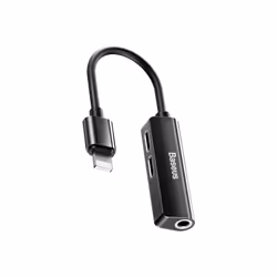 Baseus L52 Male 3-in-1, Noir, Lightning, Lightning, 3.5mm, Mâle, Femelle, Droit