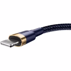 Baseus CALKLF-CV3, 2 m, USB A, Lightning, Mâle, Mâle, Bleu, Or