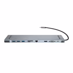 Baseus CATSXG0G station d'accueil USB 3.2 Gen 1 (3.1 Gen 1) Type-C Argent