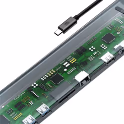 Baseus CATSXG0G station d'accueil USB 3.2 Gen 1 (3.1 Gen 1) Type-C Argent