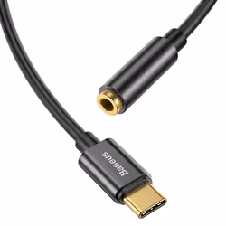 Baseus CATL54-01 changeur de genre de câble Type-C 3,5mm Noir
