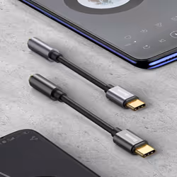 Baseus L54 câble de téléphone portable Noir, Gris USB C 3,5mm - Vue supplémentaire 7