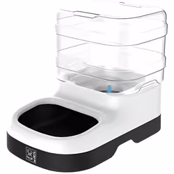 MPETS Distributeur deau NILE - Pour chien et chat - 1500ml - Noir et blanc