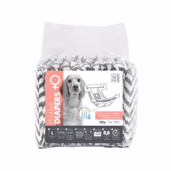 Gardez votre chienne propre et confortable avec les couches DIAPERS de M PETS. Conçues pour les chiens de 8 a 15 kg avec un t ...