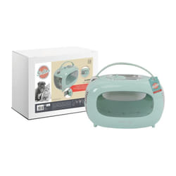 M Pets - Caisse de transport sixties Classic - Poignée - Sac a dos - Ouverture arriere - 5 kg max - Bleu