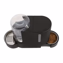 Distributeur de croquettes et d'eau m.pets duplo 1,3kg/3L - 40x16.2x29.1 cm - Noir