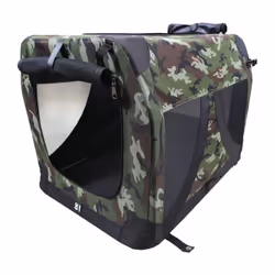 Offrez a votre chien un espace de voyage confortable avec la caisse de transport COMFORT CRATE de M PETS. Pliable et facile a ...
