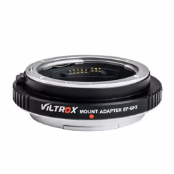 VILTROX EF-GFX, Canon EF, Canon EF-S, Fujifilm GFX, 7,9 cm, Noir, Argent, 85 g, 24 mm