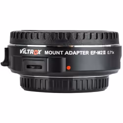 VILTROX EF-M2 II, Canon EF, M4/3, 6,7 cm, Noir, Argent, 0,71x, 118 g