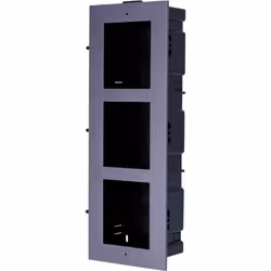 Panel frontal y caja de registro encastrada - Hasta 3 módulos - Específica para videoporteros Hikvision - Compatible con módu ...