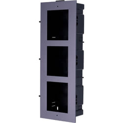 Hikvision - Panel frontal y caja de registro encastrada - Hasta 3 módulos - Específica para videoporteros Compatible con módulos Caja fabricado en