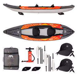 Le kayak Memba 2 personnes de chez Aqua Marina est un modèle polyvalent très robuste et compact, qui s'amènera de partout fac ...