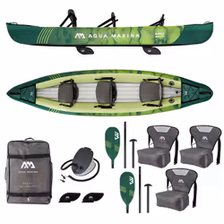 Le kayak Ripple 2/3 personnes est le nouveau modèle de chez Aqua Marina ! Il sera parfait pour partir à l'aventure en famille ...