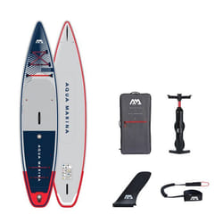 Planche de SUP gonflable Aqua Marina Hyper 126 BT-23HY02 - Bleu-gris - Sports nautiques - Adulte