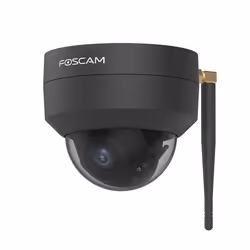 Foscam D4Z, Caméra de sécurité IP, Intérieure et extérieure, Avec fil &sans fil, Plafond, Noir, Bulbe