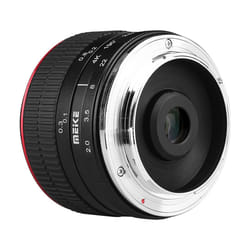 Meike 6.5mm 2.0 MILC Objectif large "fish eye" Noir