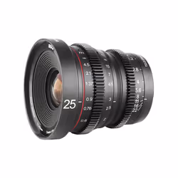 Meike 25mm T2.2 MILC/SLR Objectif de cinéma Noir