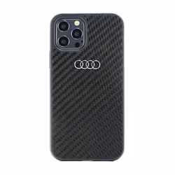 Coque de téléphone - Audi - Carbon Fiber - iPhone 12 / 12 Pro - Noir - Souple