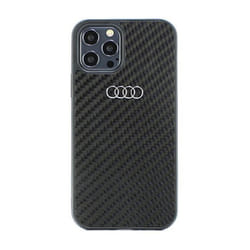 Coque de téléphone - Audi - Carbon Fiber - iPhone 12 / 12 Pro - Noir - Souple