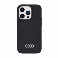 Coque en silicone Audi - Coque pour iPhone 14 Pro (Noir)
