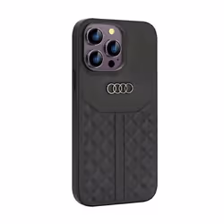 Housse - Audi - AU-TPUPCIP14PM-Q8/D1-BK - Cuir véritable - iPhone 14 Pro Max - Coque rigide