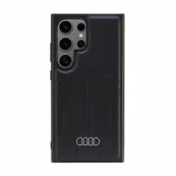 Étui Rigide - Audi - Samsung S24 Ultra S928 - Cuir Synthétique - MagSafe - Noir Mat