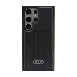 Étui Rigide - Audi - Samsung S24 Ultra S928 - Cuir Synthétique - MagSafe - Noir Mat