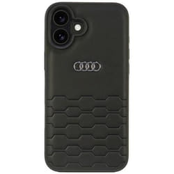 Étui en cuir synthétique - Audi - iPhone 16 Plus - Noir - Coque rigide - TPU écologique
