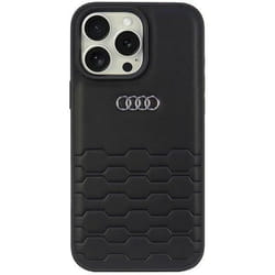 Étui en cuir synthétique - Audi - iPhone 16 Pro Max - Noir - TPU - Luxe
