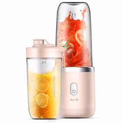 Deerma NU05, Mélangeur de table, 0,4 L, Pileur de glace, Rose, Acier inoxydable