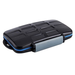 JJC MC-5 logement pour carte mémoire 15 cartes Synthétique ABS, Caoutchouc, Silicone Noir, Bleu, Vert