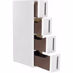 Description générale Cette tour de rangement en plastique PP SONGMICS, avec des dimensions de 45 x 17 x 84 cm, est conçue pou ...