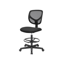 Songmics OBN15BK chaise et fauteuil de bureau Siège rembourré Dossier grillagé