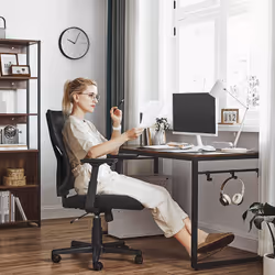 Songmics OBN36BK chaise et fauteuil de bureau Siège rembourré Dossier grillagé