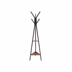 Vasagle RCR16BX, Colonne, Acier, 5 crochet(s), Noir, Marron, Mat, 5 kg