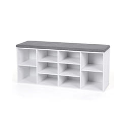 Vasagle ULHS10WT Etagère modulable Autonome Tableau à particules Gris, Blanc
