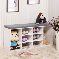 Vasagle ULHS10WT Etagère modulable Autonome Tableau à particules Gris, Blanc