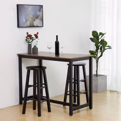 Vasagle LBT91X table de cuisine et de salle à manger Barre Forme rectangulaire Table fixe 4 pieds