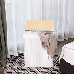 Songmics LCB64WT, Bambou, Coton, Blanc, 2,7 kg