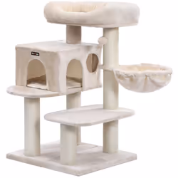 1.UN ARBRE À CHAT DE LUXE À LA RECHERCHE DE SON MAÎTRE: Avec une plate-forme XXL, une spacieuse grotte et un hamac relaxant,  ...