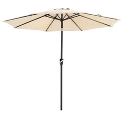 Songmics - Parasol, Droit, Octogonal, Inclinable, avec Manivelle, Diamètre 3m, Toile Polyester, Extérieur, Terrasse, Jardin, Balcon, Plage, Piscine,
