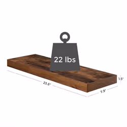 Vasagle ULWS26BX étagères Mural Panneaux MDF Marron - Vue supplémentaire 4