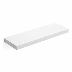 Songmics LWS26WT étagères Tablette flottante Mural Fer, Panneaux MDF Blanc