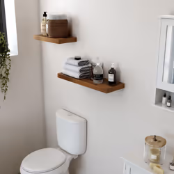 Vasagle LWS28BX étagères Etagère modulable Mural Panneaux MDF, Métal Marron