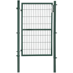 Portail de Jardin en Acier galvanisé Robuste et Durable avec Serrure et clé, Dimensions : 150 x 106 cm, Vert GGD200L - Songmics