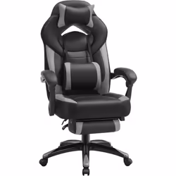 Description générale Cette chaise racing SONGMICS, de couleur noire et grise, est conçue pour offrir un confort supérieur lor ...