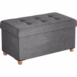 Description générale Découvrez notre banc de rangement pliable avec couvercle et pieds en bois massif. Ce banc élégant vous p ...