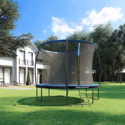 Songmics STR12BK trampoline de cours de récréation et de jardin Extérieure Rond Trampoline suspendu