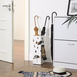 Songmics LUC49W Porte-parapluies Fer Blanc